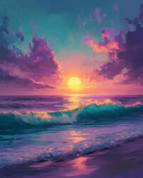 Alkotásutca Szürreális este - Számfestő készlet kereten 40x50