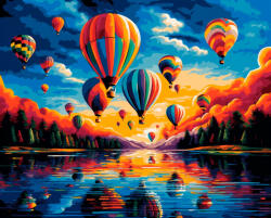 Alkotásutca Lebegő színek - Számfestő készlet kereten 40x50