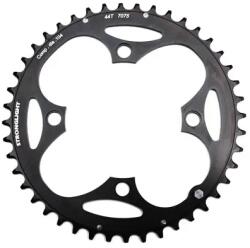 Stronglight Zicral 44T lánctányér MTB-hoz, 104 mm, 4 karos, tripla hajtáshoz, külső, fekete, 4 mm vastag, 8-9 sebességhez STRONGLIGHT Bicikli alkatrészek Kerékpár alkatrészek Kerékpár lánctányérok