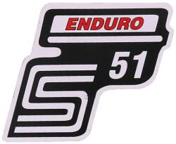 OEM Standard Feliratozás S51 Enduro fólia / matrica piros Simson S51-hez OEM Standard Vázak, idomok, kiegészítők Idomok, burkolat elemek