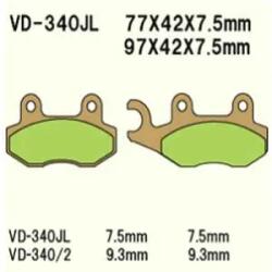Wesrah VD-340/3JL fékbetét Wesrah Futómű és fék alkatrészek Fékbetétek (tárcsafék)