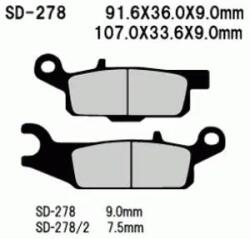 Wesrah VD-278/2 fékbetét Wesrah Futómű és fék alkatrészek Fékbetétek (tárcsafék)