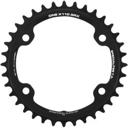 Specialites Ta ONE X110 lánctányér gravel kerékpárhoz, 4 karos, 36 fog, SHIMANO GRX RX600-RX810 kompatibilis, fekete, 10-11 sebesség SPECIALITES TA Bicikli alkatrészek Kerékpár alkatrészek Kerékpár lánctányérok
