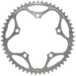 Stronglight Külső lánckerék országúti kerékpárhoz, 5 karos, 53T ×130, ezüst, alumínium 7075, 9-10 sebességes (SHIMANO típus) STRONGLIGHT Bicikli alkatrészek Kerékpár alkatrészek Kerékpár lánctányérok