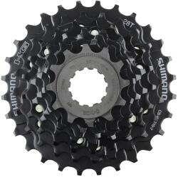 SHIMANO HG210 7 sebességes kazetta, 12-28T, fekete (12-14-16-18-21-24-28) SHIMANO Bicikli alkatrészek Kerékpár alkatrészek Kerékpár kazetták
