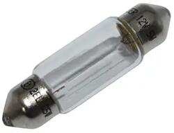 Flösser izzó 12V 5W C5W SV 8.5-11x35 (cső alakú) átlátszó, helyzetjelző, darabra FLOSSER Elektromos alkatrészek Világítás és fényjelzés Izzók Jelző- és műszerizzók SV8.5 szofitaizzók