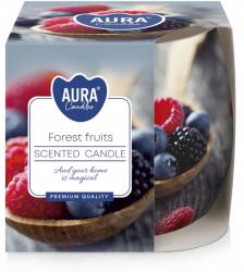 AURA Illatos gyertya üvegben |Erdei gyümölcsök|~24h (sn71s-08)