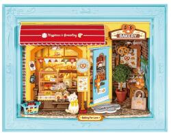 Rolife Puzzle 3D, Fluffy Cat Bakery, lemn, Rolife, 146 piese