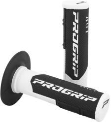 PROGRIP 801 Off Road markolat, dupla sűrűségű, fehér-fekete, 115 mm (pár, cross/MX) ProGrip Bicikli alkatrészek Kerékpár alkatrészek Kerékpár kormányszalagok és markolatok
