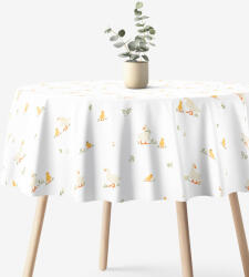 Goldea húsvéti kör alakú pamut terítő - kacsák Ø 140 cm