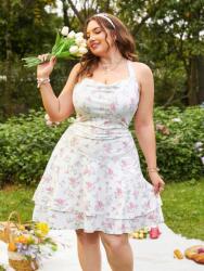 Shein CC11202 Shein Ruha Térdig Érő Virágmintás Fodros (2) 50