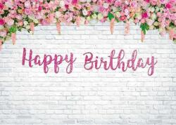 CE Fotós háttér szülinapi anyag banner fehér tégla 1, 8 x 1, 2 m (X0024DBZM1)