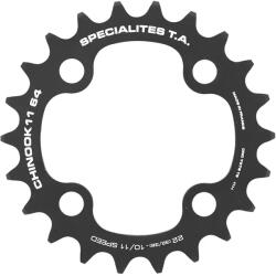 Specialites Ta CHINOOK belső lánctányér MTB-hez, 4 karos, dupla, 22 fog, 64 mm, fekete, Shimano/SRAM/Race Face/FSA 10-11 sebességhez SPECIALITES TA Bicikli alkatrészek Kerékpár alkatrészek Kerékpár lánctányérok