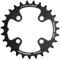 Stronglight lánctányér MTB-hez 27T ×64 2x10 belső fekete - 4 karos - SRAM XO+SHIMANO (kivéve XT-XTR) menetes nélküli, 3, 5 mm vastag STRONGLIGHT Bicikli alkatrészek Kerékpár alkatrészek Kerékpár lánctányérok