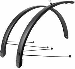 EUROFENDER Tempo Square 58 mm matt fekete városi/trekking sárvédőpár 28'' kerékhez, klasszikus pálcás rögzítéssel EUROFENDER Bicikli alkatrészek Kerékpáros kiegészítők Kerékpár sárvédők