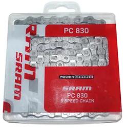 Sram PC-830 kerékpárlánc 7-8 sebességes, szürke (2.38 - 1-2x3-32") SRAM Bicikli alkatrészek Kerékpár alkatrészek Bicikliláncok