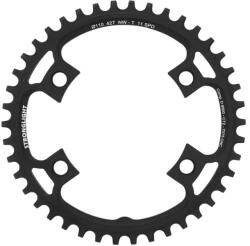 Stronglight CT2 42T 4-karos lánctányér gravel kerékpárhoz, 110 mm-es kompakt, fekete - Shimano kompatibilis (Dura-Ace 9000, Ultegra 6800, 105 5800), 11 sebességes STRONGLIGHT Bicikli alkatrészek Kerékpár alkatrészek Kerékpár lánctányérok
