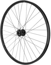 VELOX M640 első trekking kerék 700x35, tárcsafékes, alumínium, fekete, Shimano M745 agy, 6 furat, tömlős és tubeless kompatibilis VELOX Bicikli alkatrészek Kerékpár alkatrészek Kerékpár kerekek