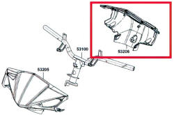 Kymco Kormányburkolat hátoldal Kymco Agility RS 50 köbcenti Kymco Vázak, idomok, kiegészítők Idomok, burkolat elemek
