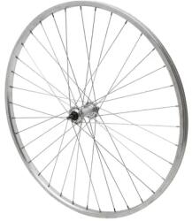 VELOX 650x30A (26x1 3/8) első városi kerékpár kerék, alumínium, alumínium agy, tömör tengely, anyákkal (9x100) VELOX Bicikli alkatrészek Kerékpár alkatrészek Kerékpár kerekek