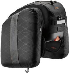 IBERA COMMUTER hátsó táska fekete 15L, hátsó rögzítéssel, lemezzel, minden csomagtartóhoz (36x22x25cm) IBERA Bicikli alkatrészek Kerékpáros kiegészítők Kerékpár nyeregtáskák és kormánytáskák