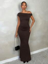 Shein FC16209 Shein Barna Ruha Maxi Egyvállas Elegáns (2) S