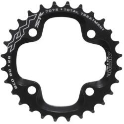 MICHE lánctányér MTB-hez, belső, dupla hajtáshoz, 28T, Ø80, SRAM X0-XX, fekete, alumínium, 4 karos MICHE Bicikli alkatrészek Kerékpár alkatrészek Kerékpár lánctányérok