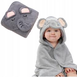  Fürdőlepedő Kapucnis Babatakaró 80x80 Mikroszálas Poncsó (Bomevarica3323)