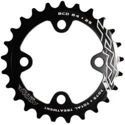 MICHE lánctányér MTB-hez, tripla/dupla hajtáshoz, 25T ×64 "belső" fekete, 4 karos MICHE Bicikli alkatrészek Kerékpár alkatrészek Kerékpár lánctányérok