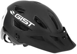 Gist MTB felnőtt sisak KOP fekete-fehér, In-Mold, EU 53-59, napellenzővel (3 pozícióban állítható), Fit-System, dobozban GIST Bicikli alkatrészek Kerékpáros ruházat Kerékpáros sisakok