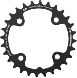 Stronglight CT2 28T MTB lánctányér, 80 mm, 2x10, belső, fekete, 4 karos, 10 sebességes SRAM, menetes furat nélküli, 3, 5 mm vastag STRONGLIGHT Bicikli alkatrészek Kerékpár alkatrészek Kerékpár lánctányérok