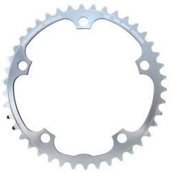 Stronglight 42T 5-karos lánctányér országúti kerékpárhoz, 135 mm, CAMPAGNOLO belső, ezüst, alumínium 7075, négyszög tengelyes, 9-10 sebesség STRONGLIGHT Bicikli alkatrészek Kerékpár alkatrészek Kerékpár lánctányé
