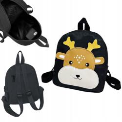 Bivacc Óvodai Hátizsák Rénszarvas Fekete 6-8 Éves Könnyű Kicsi Gyerek (Plecak przedszkole dla przedszkolaka 6-8lat)