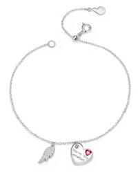 BeSpecial Bratara argint reglabila cu aripa de Inger Protector si inimioara (BST0085)