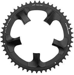 Stronglight CT2 49T lánctányér országúti kerékpárhoz, 5 karos, 110 mm, ULTEGRA 6750 típus, külső, fekete, 10 sebességes STRONGLIGHT Bicikli alkatrészek Kerékpár alkatrészek Kerékpár lánctányérok