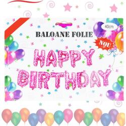IDei Set baloane Happy Birthday, litere folie metalizata, 40 cm (BSM047616)