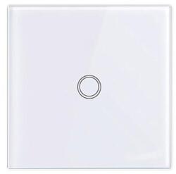 Masterled Intrerupator touch RF, panou tactil cu 1 buton iluminat, control telecomanda, alb (SETLVT2282)
