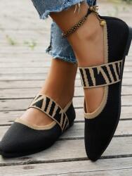 Shein IC34111 Shein Rugalmas Bebújós Anyagú Balerinacipő (2) 38 (sx2309039334100430)