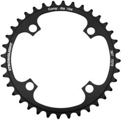 Stronglight MTB lánctányér Ø104 mm, 4 karos, egysebességes, 36T, fekete, alumínium 7075, vastagság 3, 5 mm, 8-9 sebességhez STRONGLIGHT Bicikli alkatrészek Kerékpár alkatrészek Kerékpár lánctányérok
