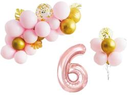 IDei Set 31 baloane, aranjament petrecere aniversara, Cifra 6, 70 cm (BSM063235)