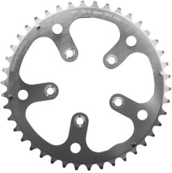 Stronglight lánctányér országúti kerékpárhoz, 5 karos, 42T, Ø130, középső (double for triple), ezüst, alumínium 7075, 9-10 sebesség (SHIMANO kompatibilis) STRONGLIGHT Bicikli alkatrészek Kerékpár alkatrészek Keré