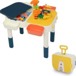 Procart Masuta multifunctionala, doua suprafete, compatibila Lego, activitati si cuburi constructii, pliabila, 57x59x45 cm (496353)