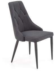 Halmar Scaun Iris, tapitat cu catifea, cadru otel, 52x57x90x46 cm, gri (V-CH-K/365-KR-POPIEL)