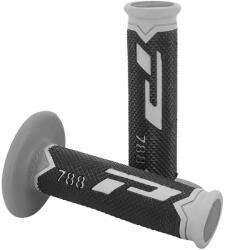 PROGRIP 788 markolatburkolat motorkerékpárhoz, off-road, háromrétegű, alapszín: szürke-fekete-sötétszürke, zárt végű, 115 mm (cross-MX) (pár) ProGrip Bicikli alkatrészek Kerékpár alkatrészek Kerékpár kormánys