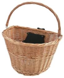 ProCart Cos din ratan pentru bicicleta, detasabil, mecanism tip CLICK, 21x34x41cm, natur (BZ01B)