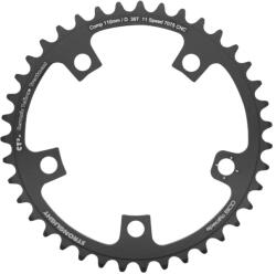 Stronglight CAMPAGNOLO ULTRA TORQUE 39T 5 karos lánctányér országúti kerékpárhoz, 110 mm, fekete, CT2, 11 sebességes, belső menetes STRONGLIGHT Bicikli alkatrészek Kerékpár alkatrészek Kerékpár lánctányérok