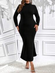 Shein ZC63207 Shein Ceruza Ruha MIDI Sima Fekete Elegáns (2) 46