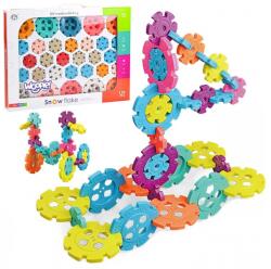 Procart Set de constructie Fulgi de zapada, 120 elemente diferite dimensiuni, multicolor (CH1096) Jucarii de constructii magnetice
