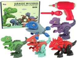 LEAN Toys Set 5 dinozauri pentru copii, jucarii demontabile cu surubelnita, 10419 (564887)