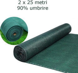 Procart Plasa de umbrire 90%, 2x25 metri, stabilizata UV, anti-vant, HDPE (BSS2311C)